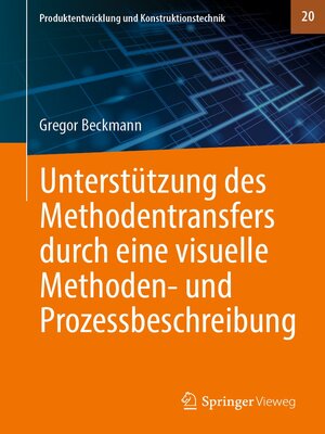 cover image of Unterstützung des Methodentransfers durch eine visuelle Methoden- und Prozessbeschreibung